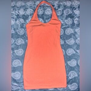 Forever 21 Tangerine Halter Dress